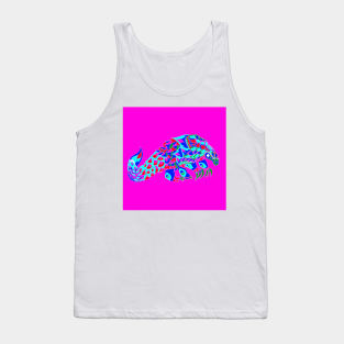 pangolin anteater ecopop in tribal floral totonac art in zentangle Tank Top